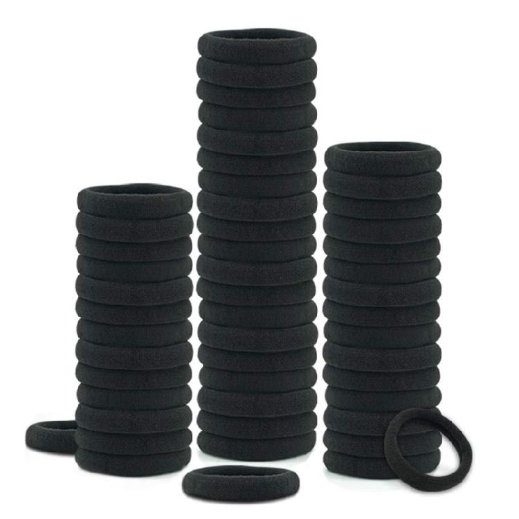 

100lots Oversized Hair Rings Lovely Styles Hair Rope Versatiles Hair Ornaments for Various Hair Types 1 чорний