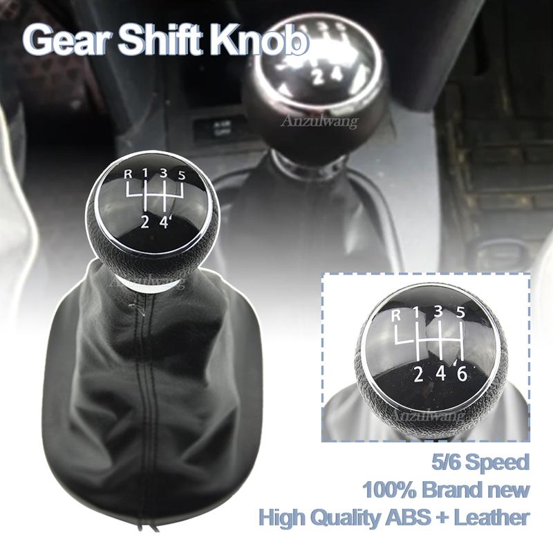 5/6 Speed for VW Touran Caddy MK2 2003 2004 2005 2006 2007 2008 2009 2011 2012 2013 2014 2015 Gear shift Stick knob leather Boot