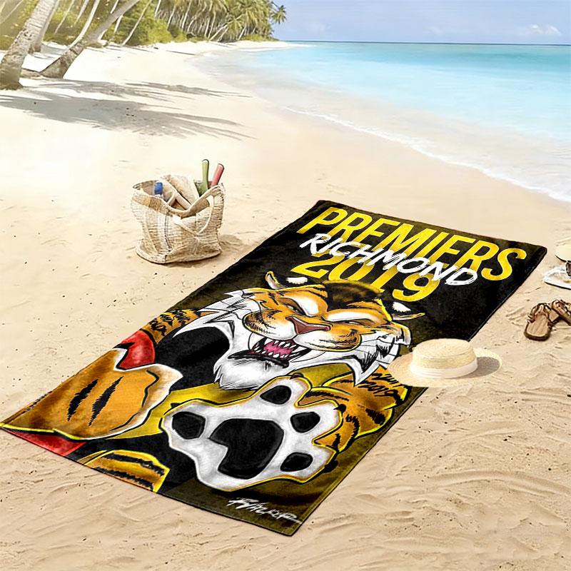 West Coast Eagles Print Beach Towel, Large Soft Quick Dry Towel for Beach Camping Swimming