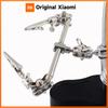 3.5X 12X Helping Hands Third Hand Soldering Iron Welding Stand Station with 2 LED Clip Welding Magnifier Magnifying Glass