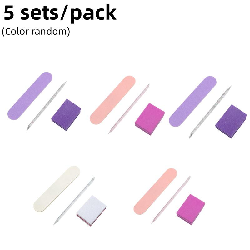

5 наборов/10 наборов Набор инструментов для нейл-арта Маникюр Пилка для ногтей Палочка Пушер для кутикулы Квадратная пилка для ногтей Набор материалов Полировальная полоска для ногтей