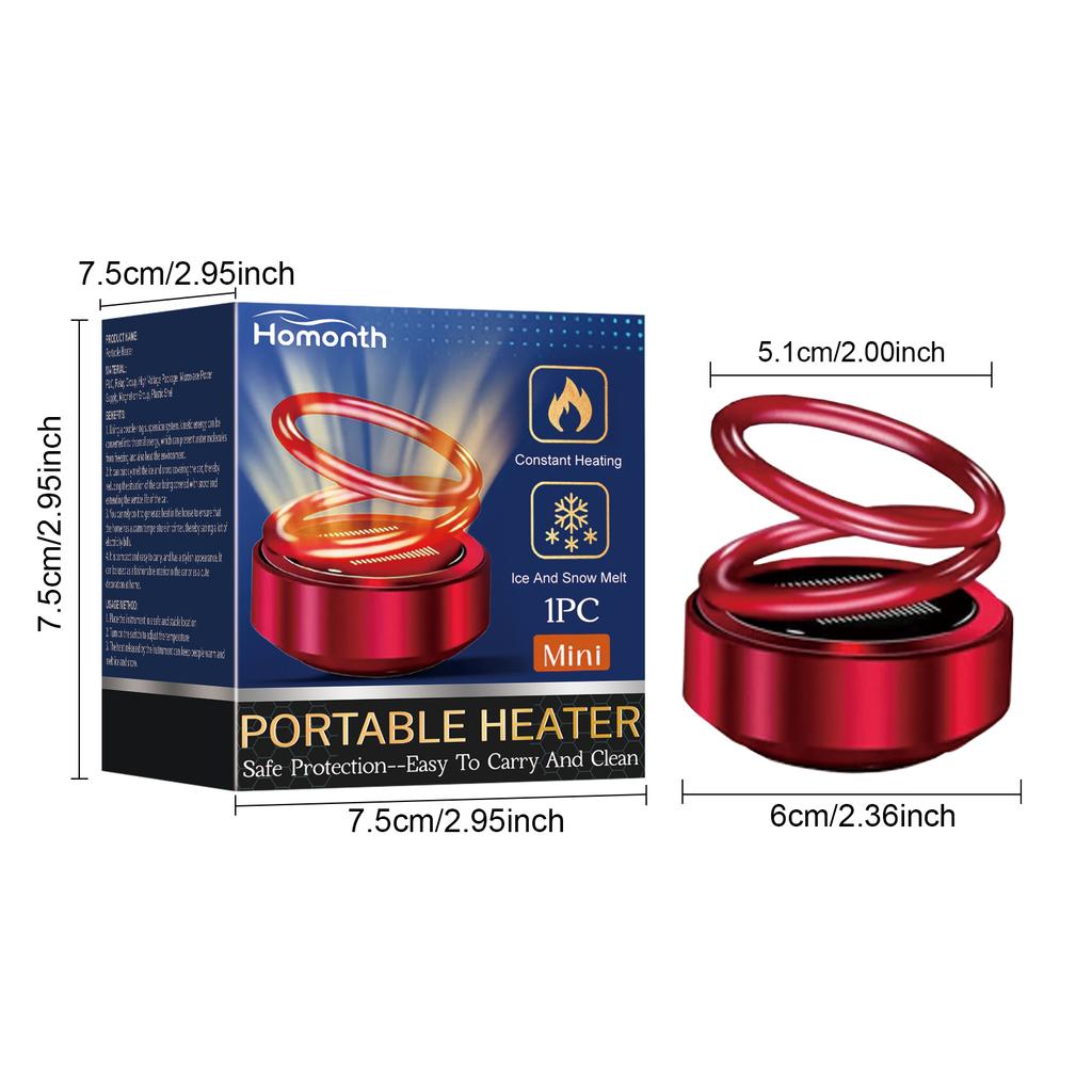 Portable Dynamic Molecular Heater Solar Powered Windshield Defroster Snow Remove Mini Car Perfume Diffuser Molecular Heater