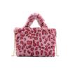 Leopard Print Handheld Women's Bag Winter New Plush Bag Niche Lazy Wind Chain Shoulder Backpack