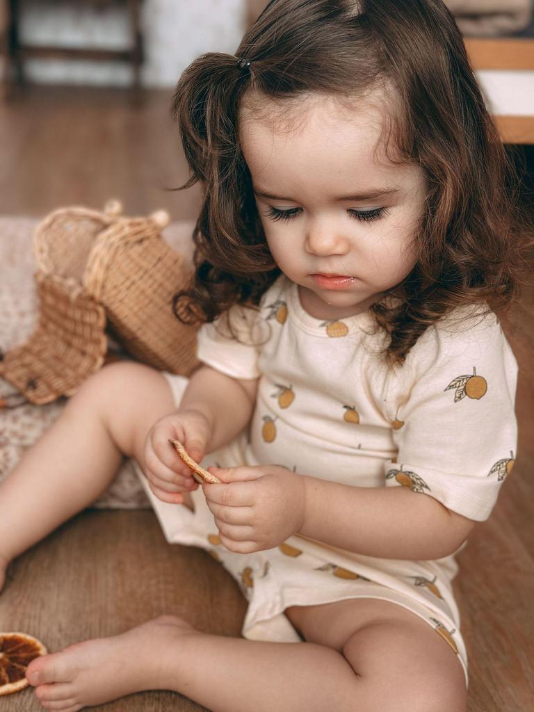 Danish-style Cotton Girls' Summer Pajama Set - Short Sleeve