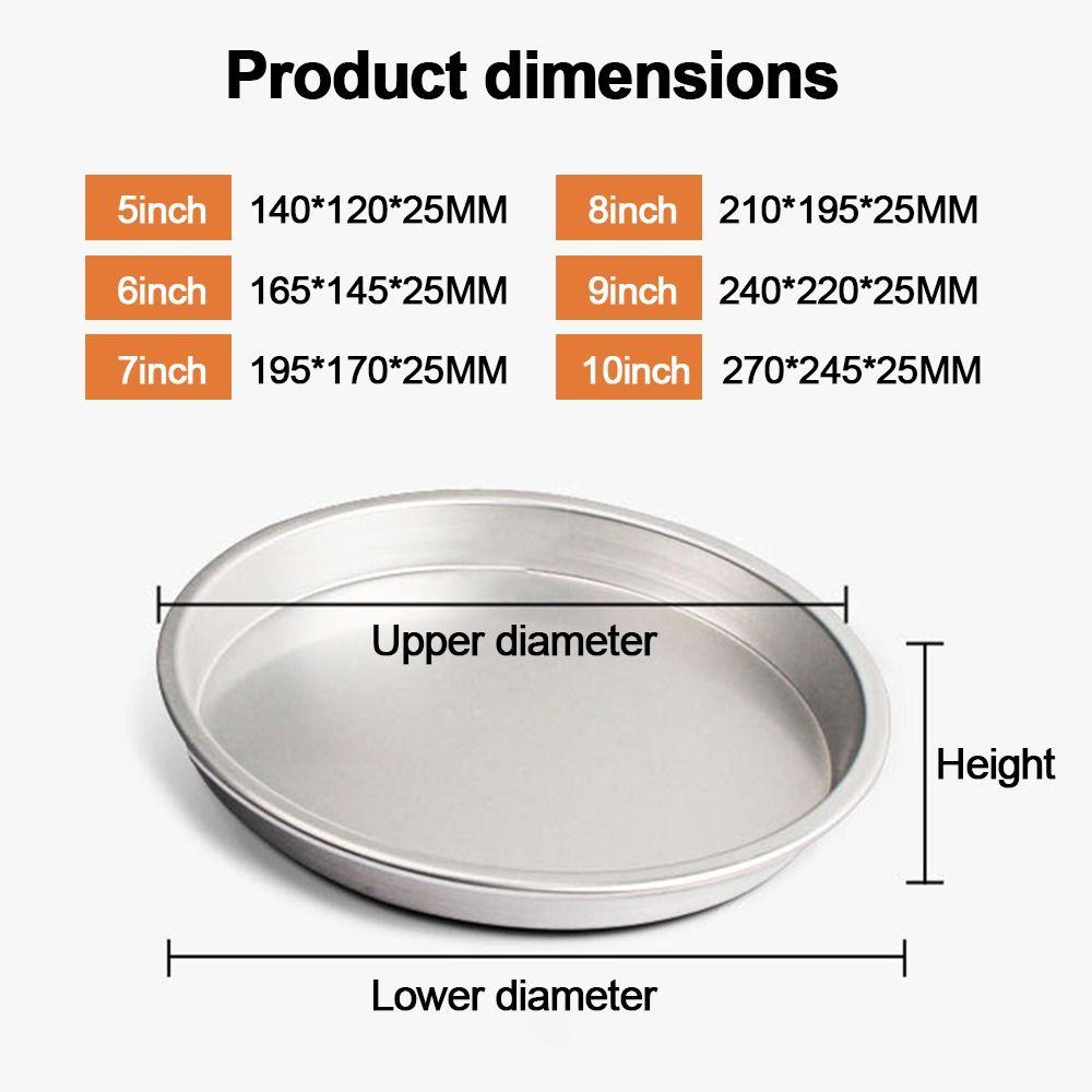 New Round Baking Tray Non-stick Even Heating Pizza Baking Pan Aluminum Alloy Bread Cake Tray