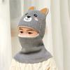 Cute Bear Fox Kids Beanie Hats Neck Protect Winter Knit Hat Child Girls Earflap Caps