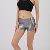 Summer Women Shorts High Waist Glossy Suraface Bronzing Slim Fit Pure Color Elastic Super Short Pants Club Dance Performance Mini Shorts