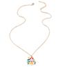 Trendy Christmas Necklace with Santa, Wreath, and Snowman Pendants