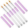 4pcs Ombre Nail Brush, Nail Painting Art Brushes with Rhinestone Handle for Gradient Gel Polish Manicure Cleaning Nail Painting Tools
