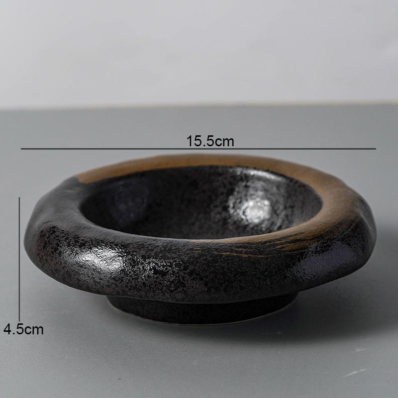 Ceramics Dinner Bowl Vintage Round Tableware Soup Basin Pasta Plate Household Restaurant Snack Pastry Dessert Plate Noodle Bowls