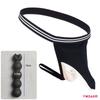 YWZAO Insertable Anal Plug Mens Underwear Thong Separate Pouch Design Black N28