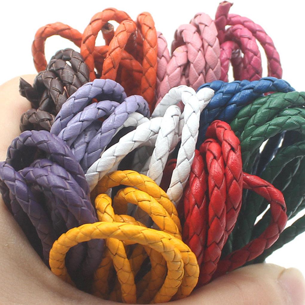 Leather Braided Cord Bracelet Bangle Jewelry DIY Making Rope String Homemade Handicrafts Art Finding Replacement