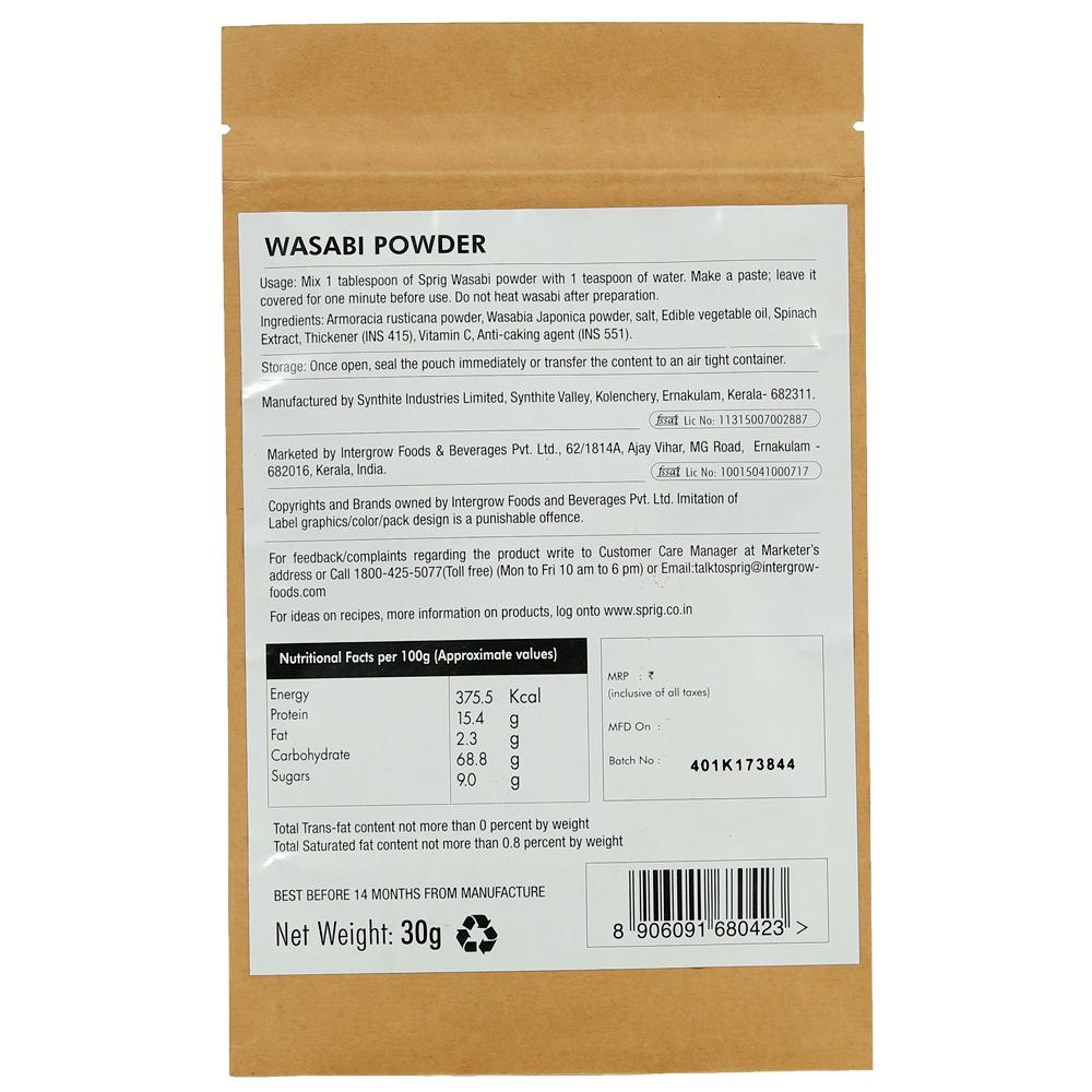 Wasabi: Sauce Powder (30 G), Wasabi Powder Sprig