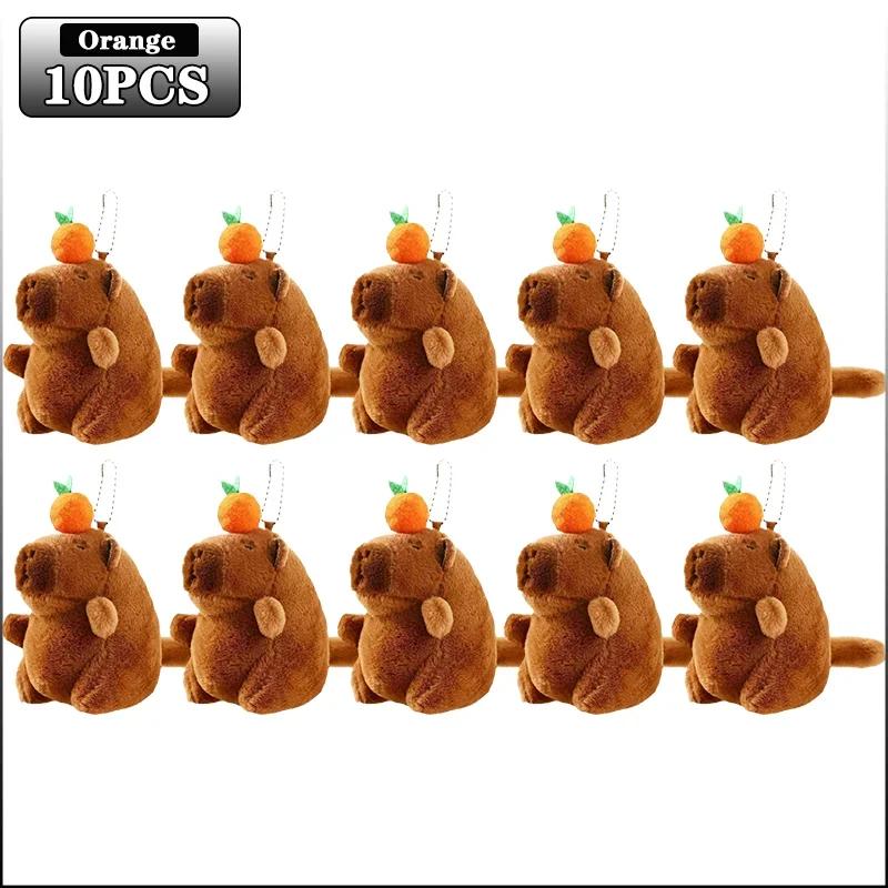20pcs Photo Props Baby Photography Capybara Pendant Cute Cartoon Animal Keychain with Bee Wings Dolphin Design for Newborn Shoot