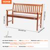 SucceBuy Outdoor Bench Wooden Metal Garden Bench for Outdoors 480 Lbs Load Capacity Bench Outdoor Garden Park Bench