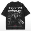 2026 Denji Cool Graphic T Shirt Chainsaw Man Anime Harajuku Washed T-shirt Men Women Clothing Oversized Cotton Short Sleeve Tees