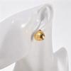 Heart-Shaped Pleated Texture Titanium Steel Stud Earrings - European & American Chic