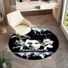 Famous German Rock Heavy Metal Band Rammstein Tile Lindemann Circular Carpet Decoration Anti Slip Home Table and Chair Mat Aisle Door Mat Carpet D15