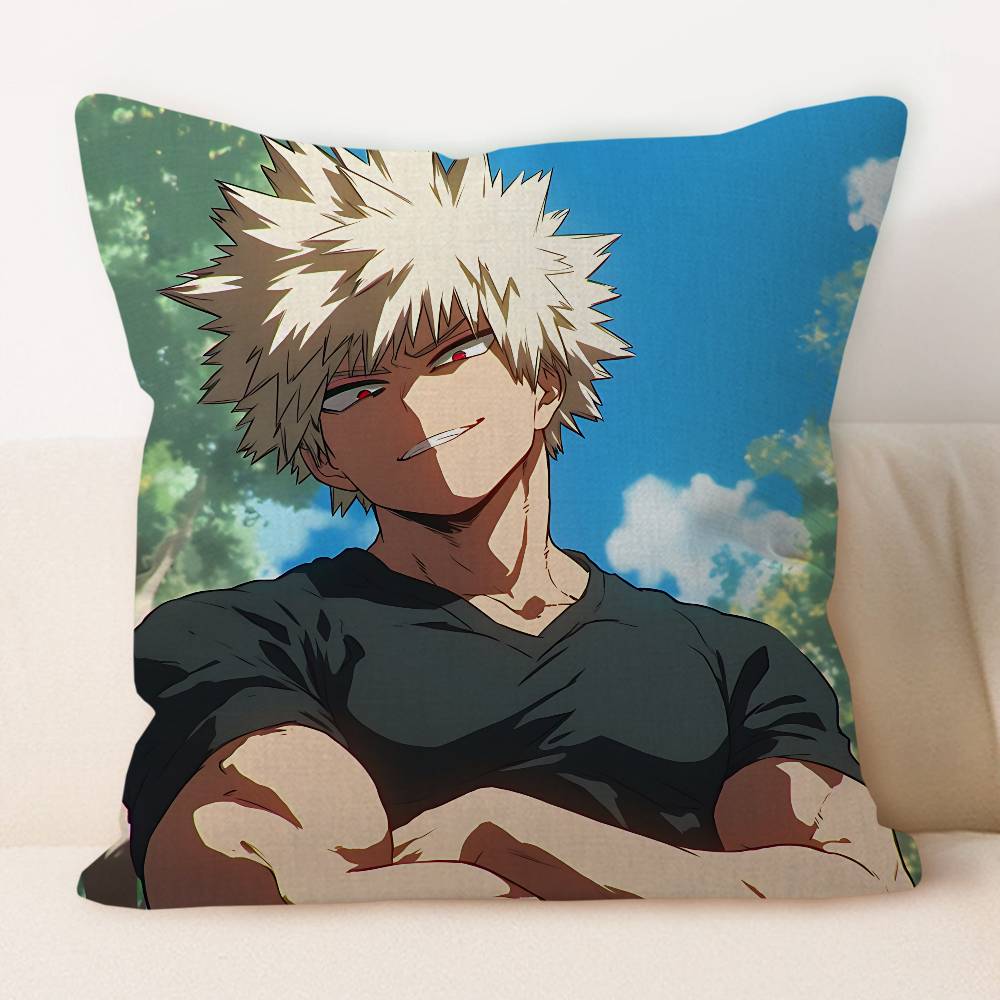 

K-Кацуки Бакуго Аниме Наволочка с рисунком Мягкая плюшевая наволочка для дома, гостиной, дивана, декора 12x12Inch