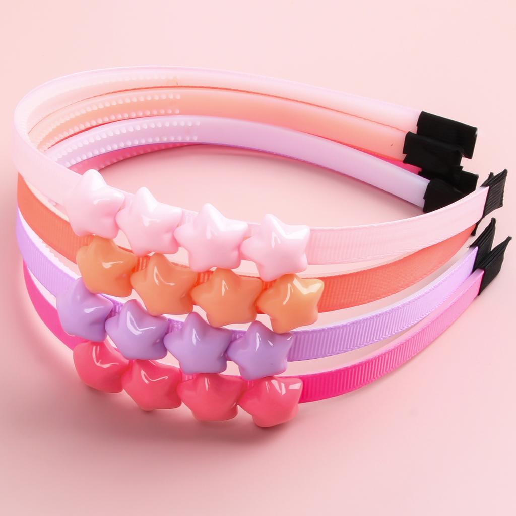 1 Stück Süße Mädchen Stern Stirnbänder Bonbonfarbe Sternförmige Haarreifen Zähne Stirnband Kinder Kinder Party Schule Haar Accessoires