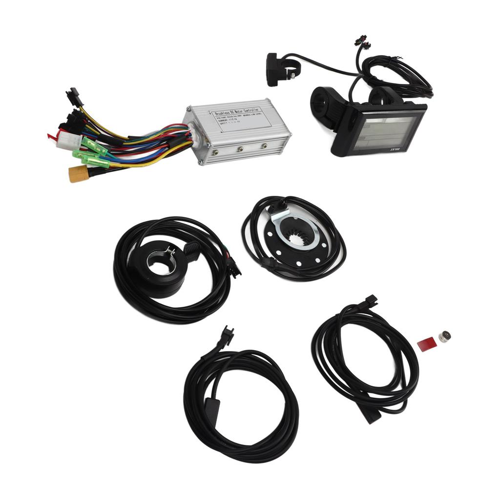 Electric Bike Conversion Kit 17A Controller SW900 Panel 130X Thumb Throttle Power Off Sensor for