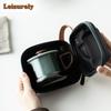 Leisurely Soot Galss Travel Tea Set Kit Handmade 1 Pot 3 Cups Tea Maker Filter Teapot Organizer Portable Outdoor Stock Bags Gift