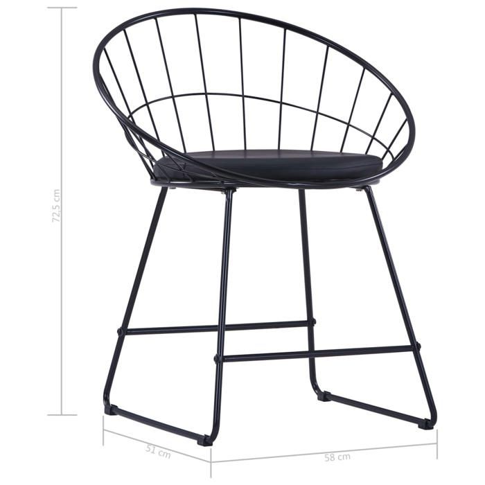 VidaXL 2x Chaises de Salle à Manger Siège en Similicuir Chaises à Dîner Meuble de Cuisine Mobilier de Salon Maison Intérieur 247274