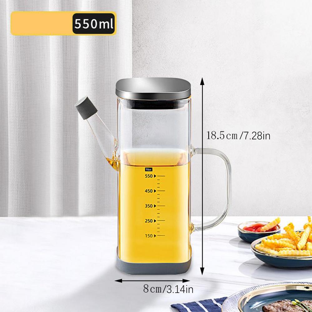 Olive Oil Bottle Dispenser Refillable Glass Oil Dispenser Bottle Leak-Proof Precision Pourer Kitchen Gadgets Cruet Container Pot
