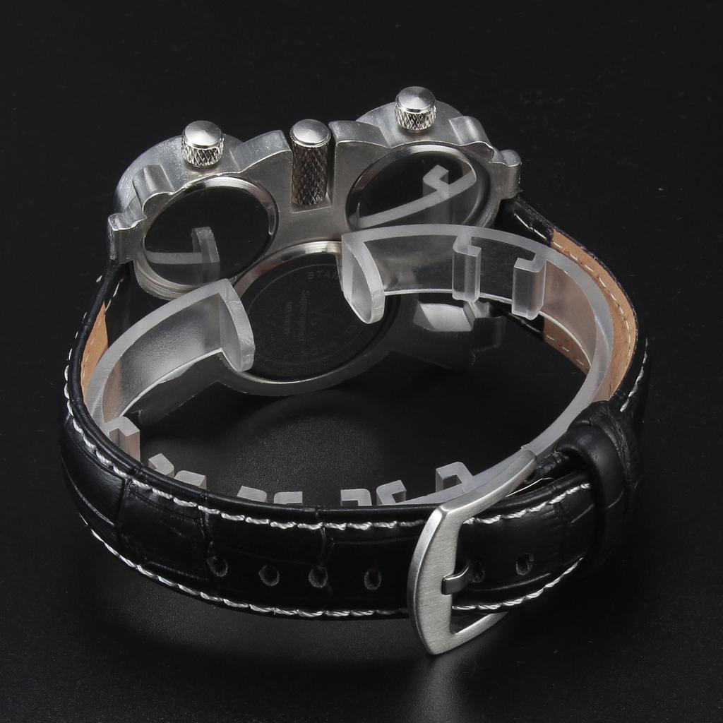 UTHAI BK117 Trendige Herrenuhr mit mehreren Zeitzonen Drei Zeitzonen Kreatives Armband Quarzuhr Geschäftsuhr Geschenkuhren für Männer