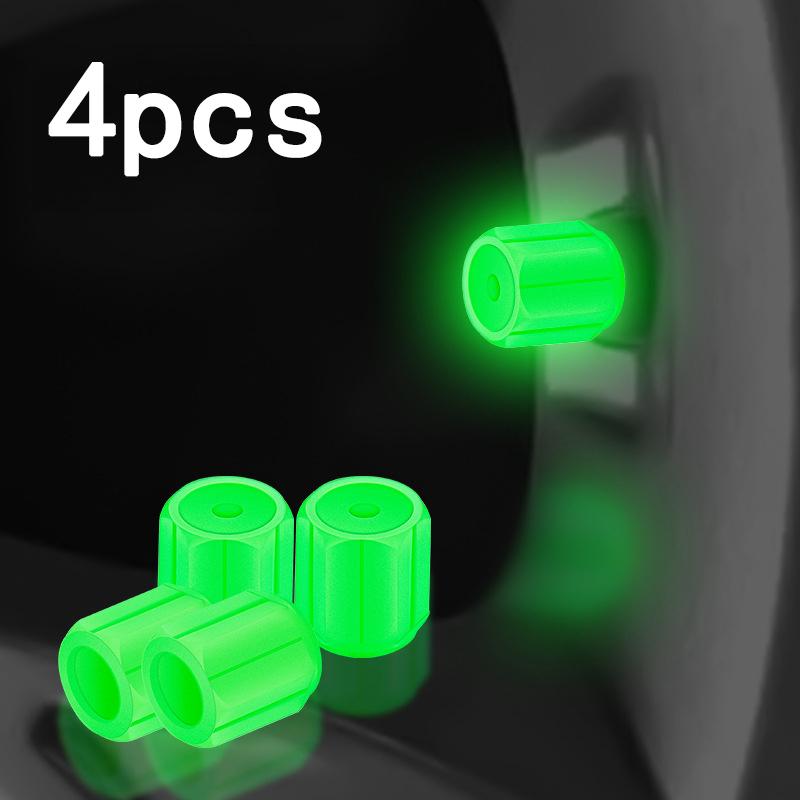 Luminous Tire Valve Caps 6 Colors Car Motorcycle Glowing Valve Cover Car Tire Wheel Hub Styling Tool Auto Accessories 4/8/20pcs Stem Caps1