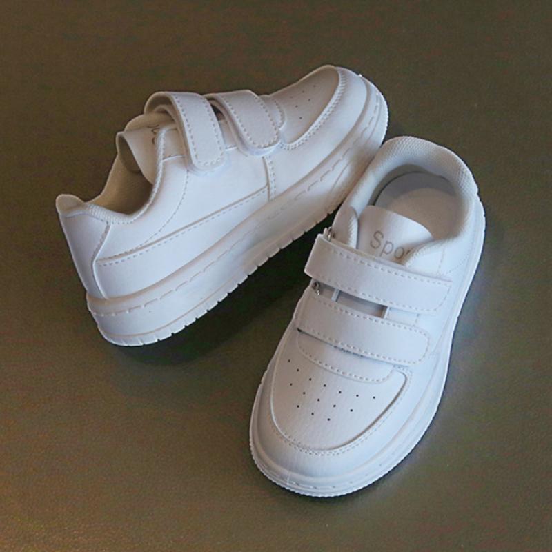 Children's White Shoes, Spring and Autumn Boys' Sports Shoes, White Girls' Casual Board Shoes, Soft Soled Baby Shoes