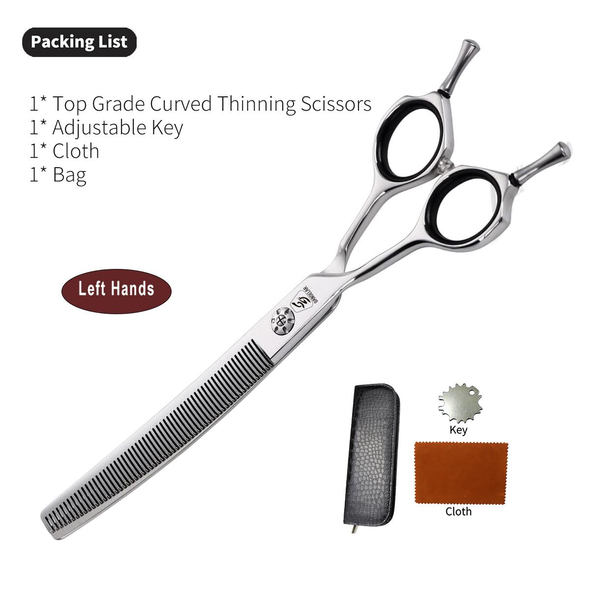 

Sangelar 7 дюймов профессиональные высший класс Япония 440C рыбья кость ножницы для филировки домашних животных инструменты для ухода за собаками супер стальные ножницы для домашних животных инструменты Left Hand Curve Blender