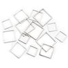 20pcs Stainless Steel Hollow Square Frame Pendant Charms Open Pressed Resin Frame Mold Bezel DIY Jewelry Making Accessories