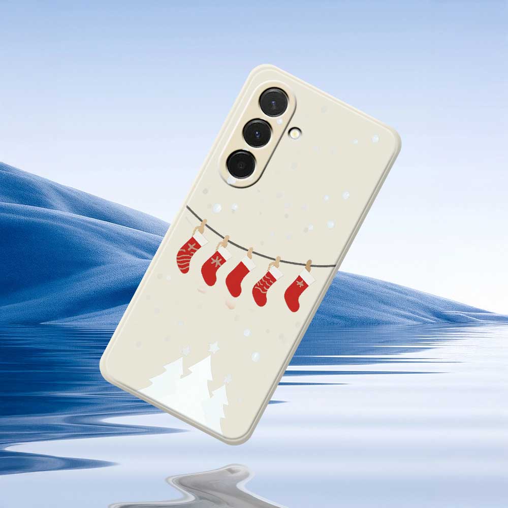 For Samsung Galaxy A36 5G Case Christmas Stockings Pattern Printing Straight Edge TPU Phone Back Cover