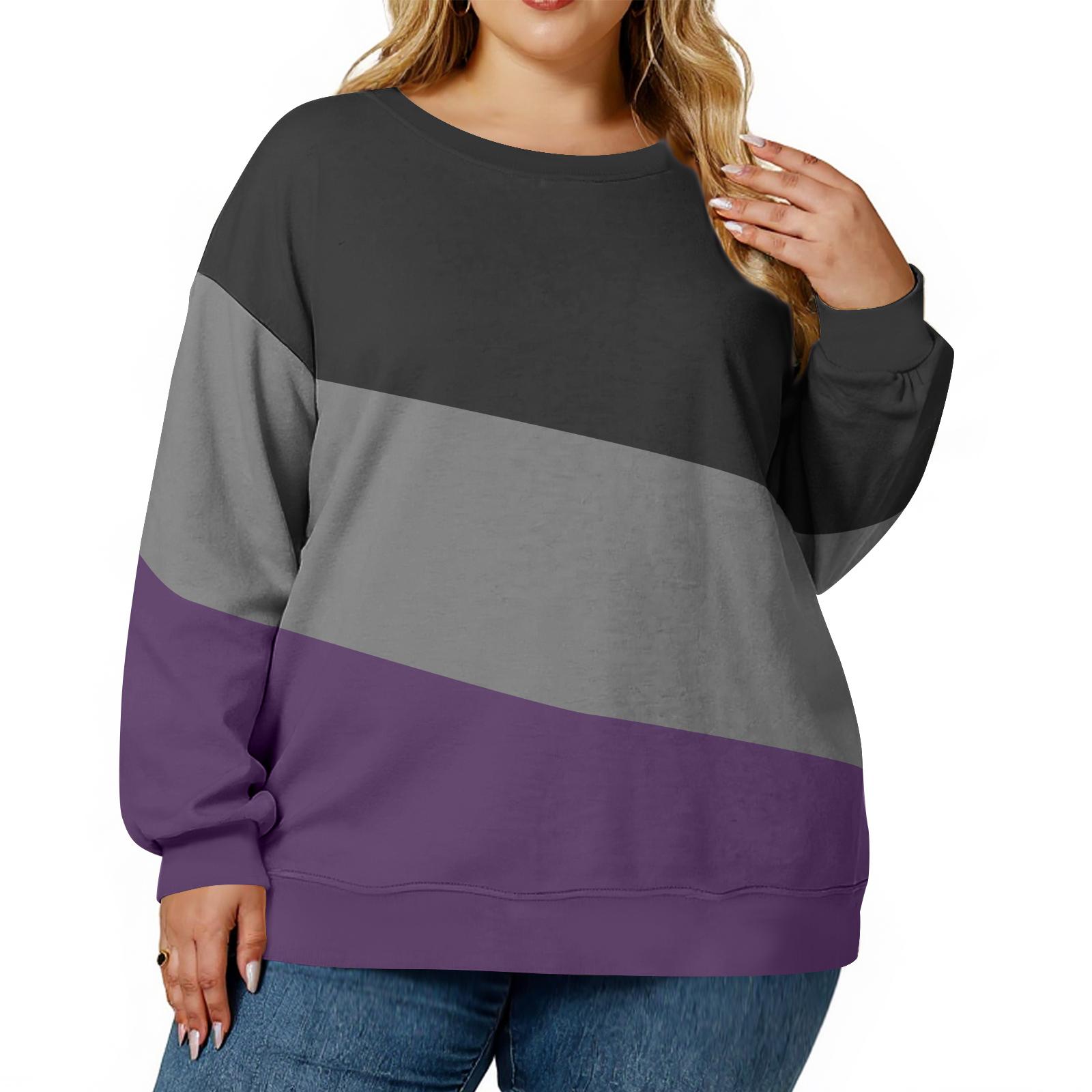 

Plus Size Sweatshirt For Women Oversized Crewneck Long Sleeve Pullover Tops L
