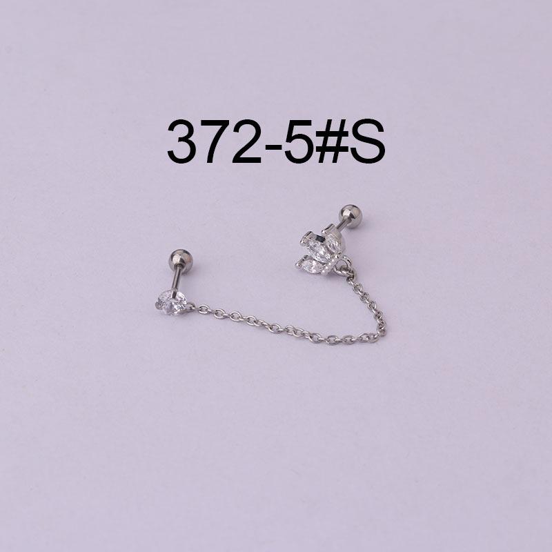 Λεπτά Μπάρα Σκουλαρίκια Στούντ Διπλού Χόνδρου Αυτιού από Ανοξείδωτο Ατσάλι Κορεατικού Στυλ