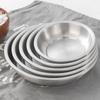 Stainless Steel Plates Temperature Resistant Plate Dish Multi-functional Camping Dinner Matte Texture for Ourdoor