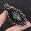 Black Color Evil Eye Pendant Copper Wire Wrapped Pendant Gemstone Jewelry Handmade Pendant Elegant Pendant Copper Wire Jewelry Gift For Him