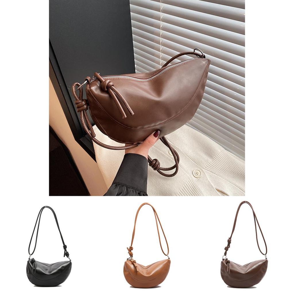 Fashion Solid Color Bag For Women With Dumpling Shaped And Card Pocket For Daily Use