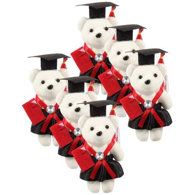 5Pcs Cute 12Cm Graduation Season Doctor Bear Dr. Bear Soft Cartoon Lovely Bear Cartoon Graduation Bear Dolls Student