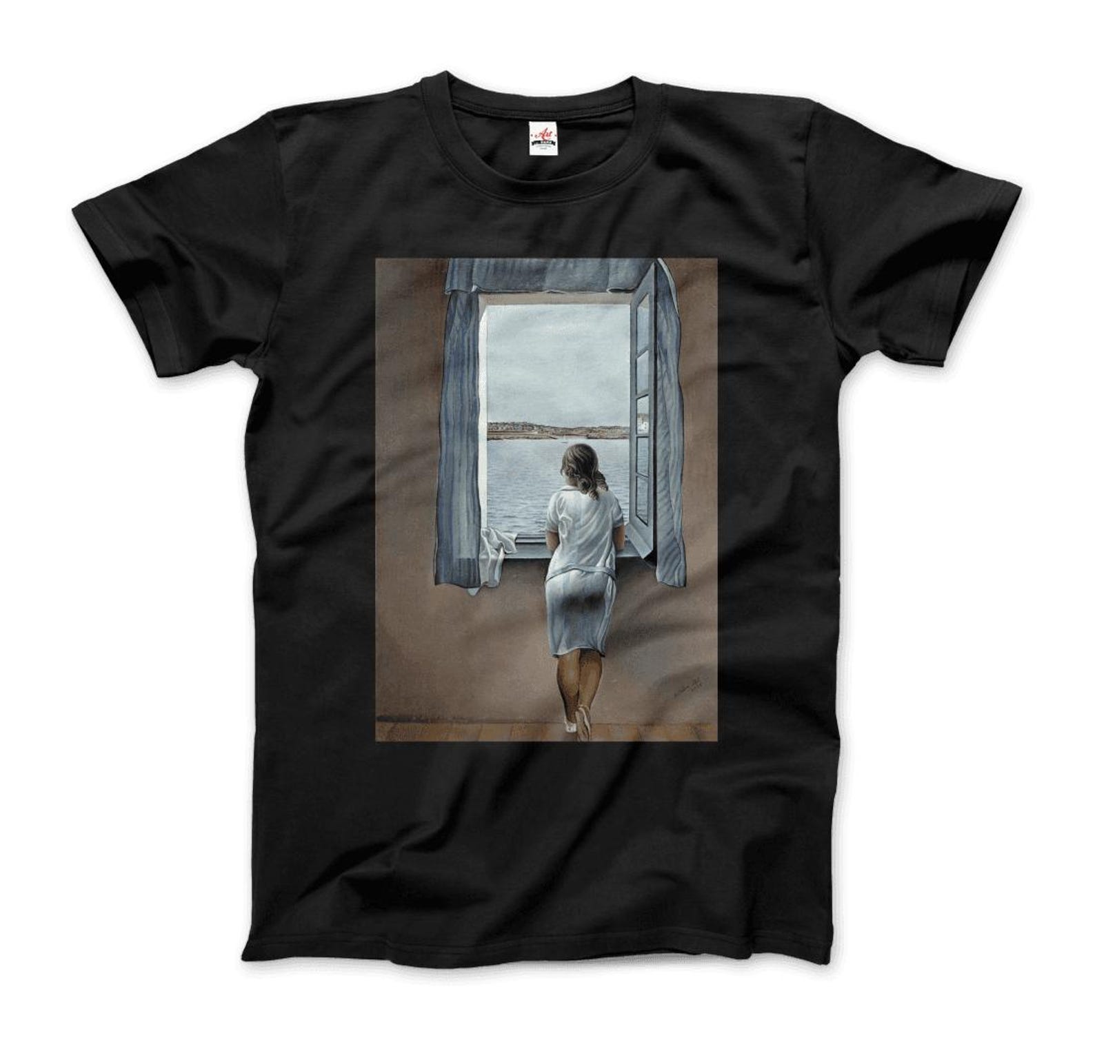 Young Woman at a Window Artwork T-Shirt M