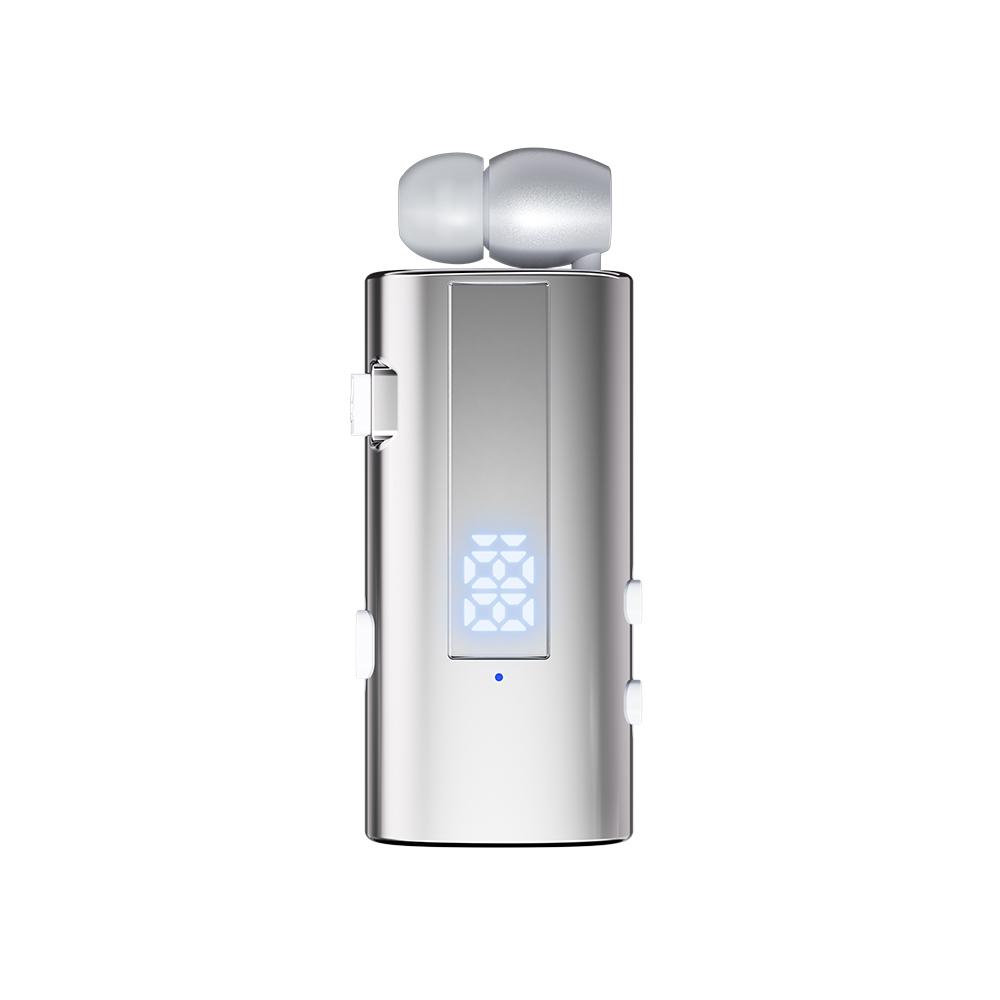 K92 Bluetooth 6.0 Lavalier Business Headset Call 30h/Music 50h Vibration Reminder LED Digital Display With Mic Wireless Earphone