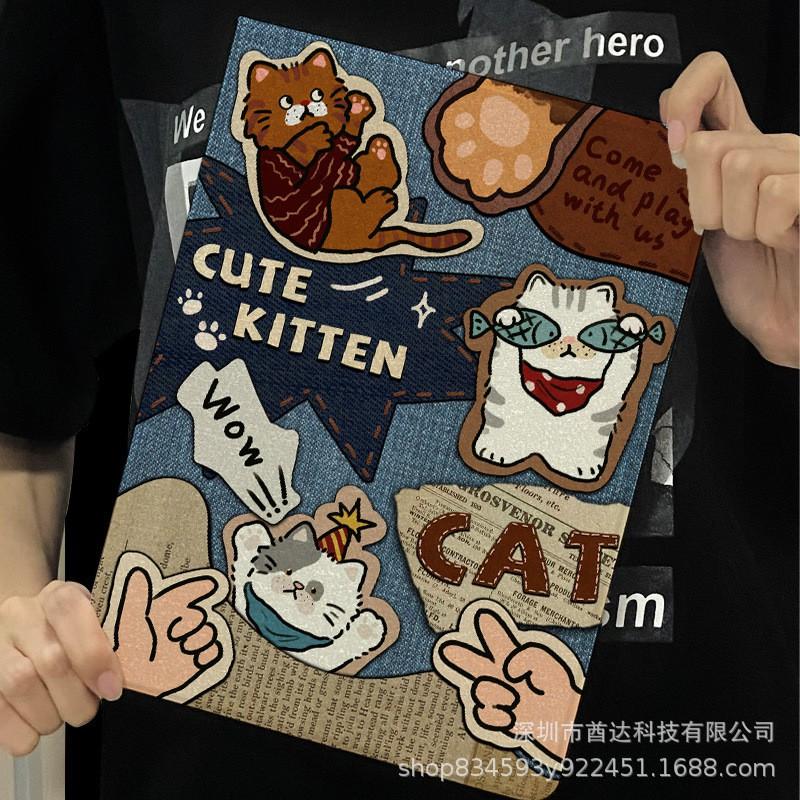 IPad Pro 11 Case 9 Cover Cute Cartoon Animal Design Silk Texture Shockproof Stand Function Auto Sleep/Wake