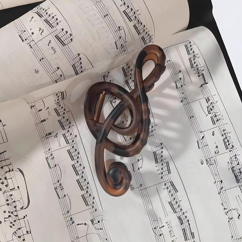 Fashion Leopard Mobius Strip Shape Hair Claw Clip For Women Large Size Barrettes Musical Note Hairpin Ponytail Hair Accessories