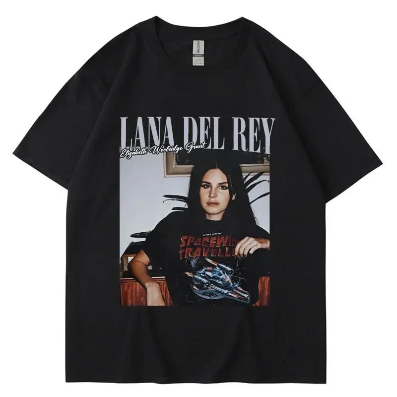 Lana Del Rey Grafikdruck Herren T-Shirt Damen Hip Hop Vintage Streetwear Kurzarm T-Shirts Un