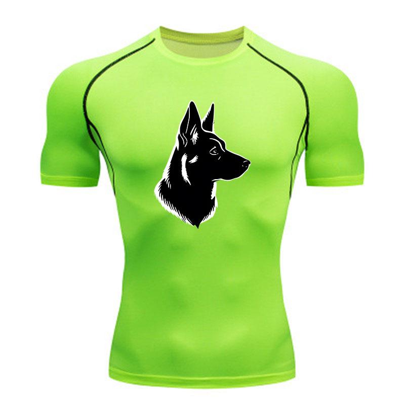 Men's Compression Athletic Workout T-Shirt, German Shepherd