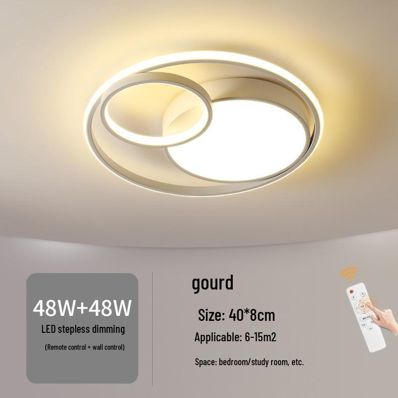 Nordic Modern LED Ceiling Light - Minimalist Black & White Design for Bedroom, Study, or Romantic Settings