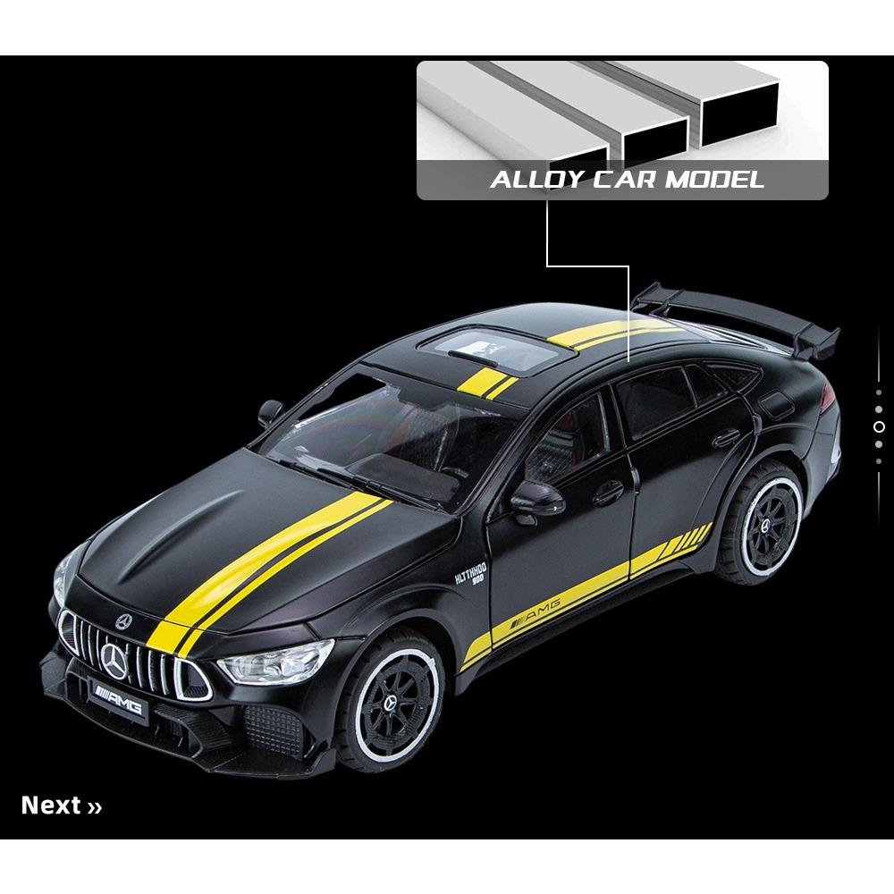 1/24 Mercedes Benz AMG GT63 Sports Car Simulation Diecast Metal Alloy Model Car Sound Light Pull Back Collection Kids Toy Gift