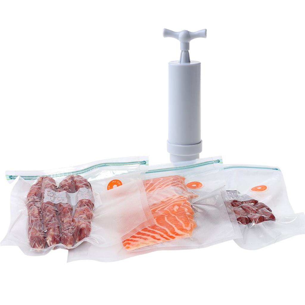 Handheld Food Seal Storage Pouch Manual Vacuum Sealer Machine Food Seal Storage Pouch Compression Pump Portable Air Pump