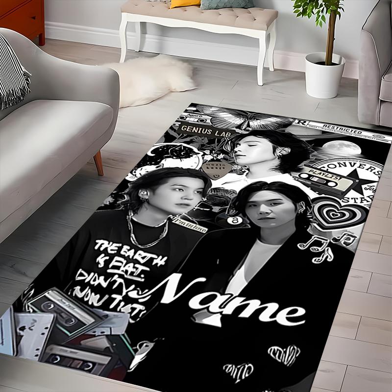 Custom Personalization Jimin Area Rug - Perfect For Kitchen, Bathroom,Laundry Room Decor Large Size Available,Gift All Seasons